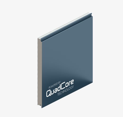 QuadCore Evolution Axis Wall Panel is a secret-fix insulated wall panel, delivering a clean, smooth, unprofiled and aesthetically appealing modern solution.